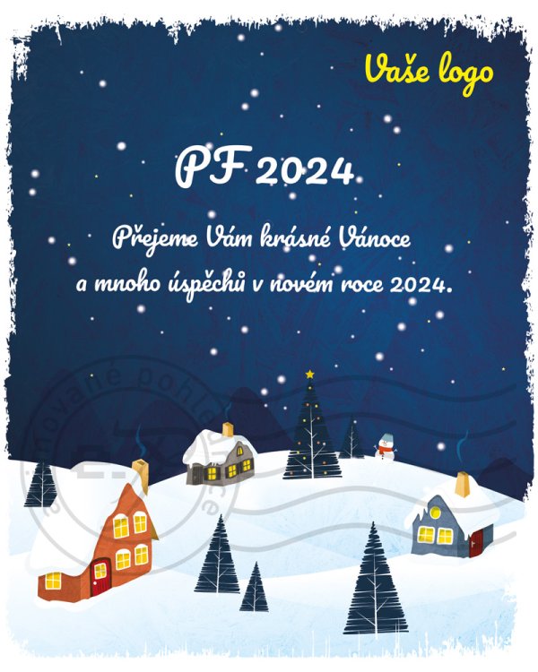 Tichá noc- novoročenka, vánoční přání, PF 2023