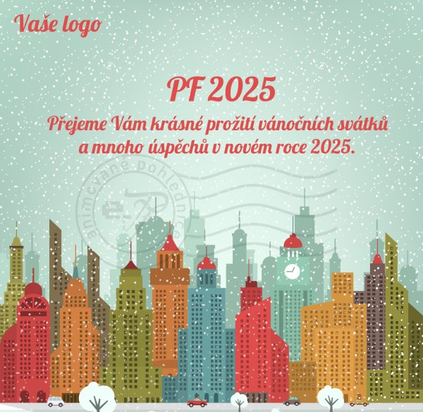 Zimní motiv 2- novoročenka, vánoční přání, PF 2023