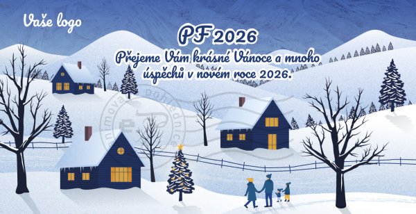 Vánoce na horách- novoročenka, vánoční přání, PF 2023