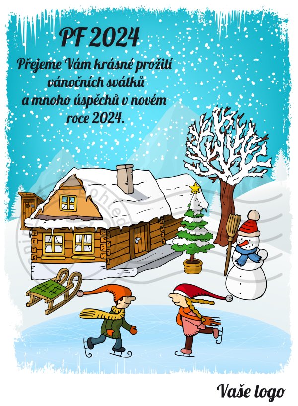 Bruslaři- novoročenka, vánoční přání, PF 2023