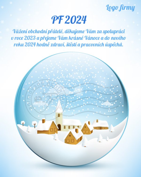 Kouzelná koule2- novoročenka, vánoční přání, PF 2023
